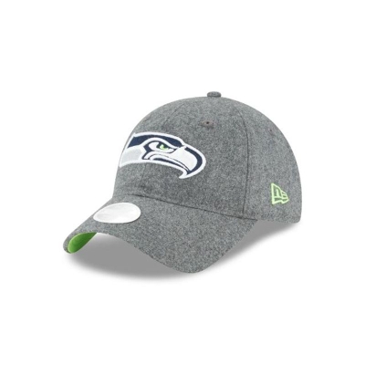 Seattle Seahawks Gorra | New Era NFL Melton Wool 9twenty Adjustable Cap Mexico - Grises